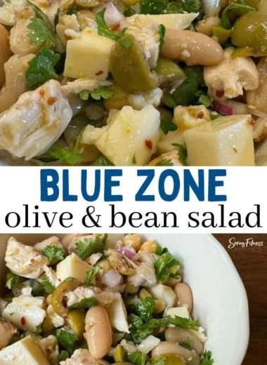 Blue Zone Bean Salad with colorful ingredients rich in nutrients