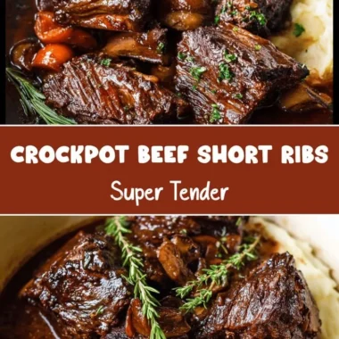 Delicious crockpot beef short ribs recipe for tender and flavorful meat.