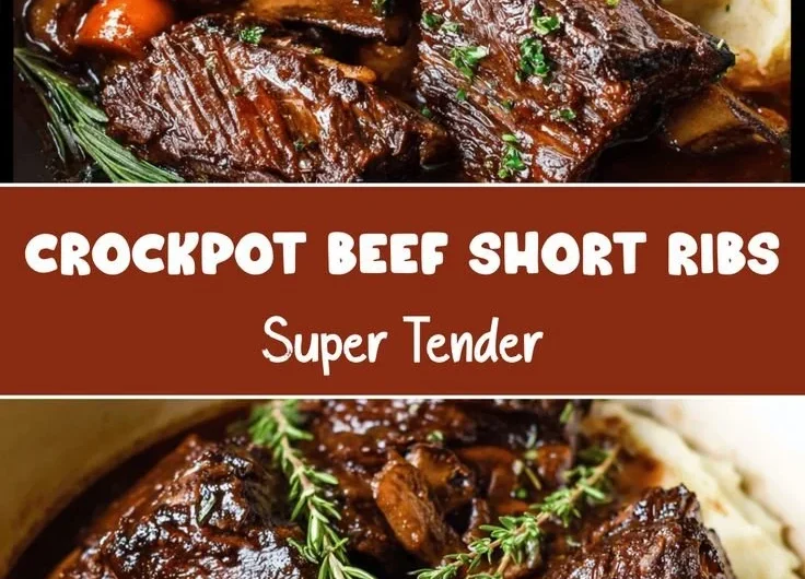 Delicious crockpot beef short ribs recipe for tender and flavorful meat.