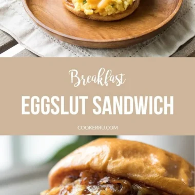 Delicious Eggslut breakfast sandwich with creamy eggs and premium ingredients