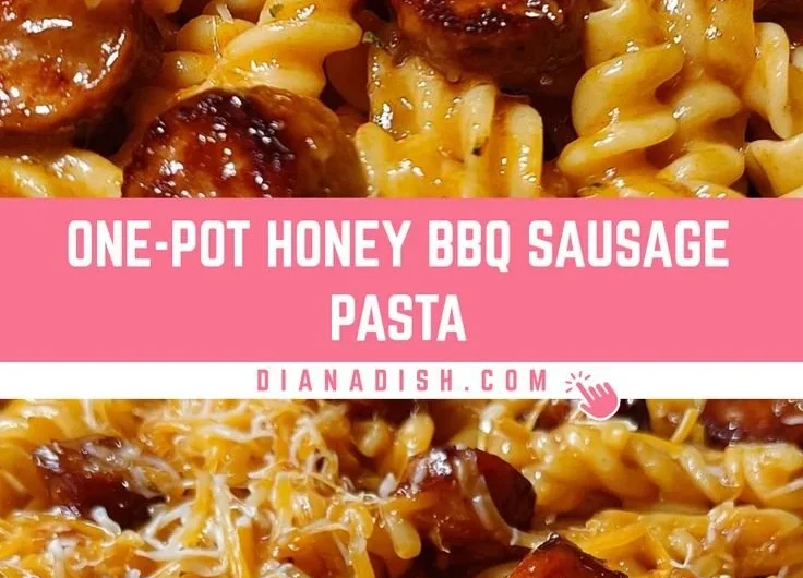 One-Pot Bold Honey BBQ Sausage Pasta dish served in a bowl