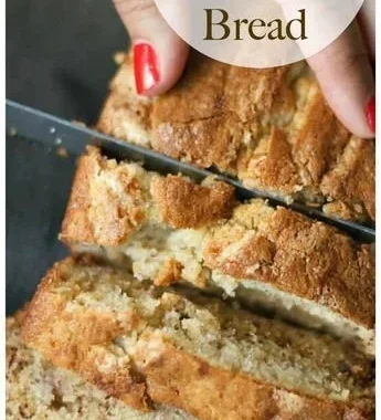 Deliciously moist sour cream banana bread with a golden crust.