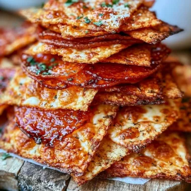 Cozy Keto Pepperoni Cheese Chips for a low-carb snack