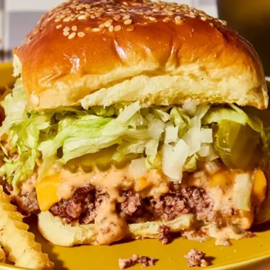 Delicious Cozy Big Mac Sliders served on a platter for a nostalgic treat
