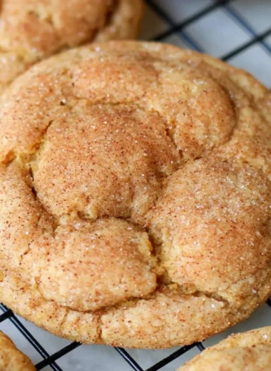Deliciously soft and chewy Pumpkin Snickerdoodle Cookies on a plate